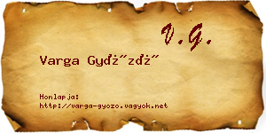 Varga Győző névjegykártya