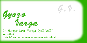 gyozo varga business card